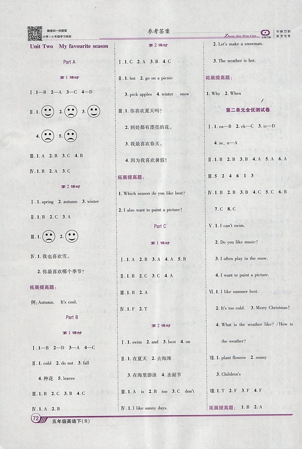 2018年全優(yōu)課堂考點集訓(xùn)與滿分備考五年級英語下冊人教版 第2頁