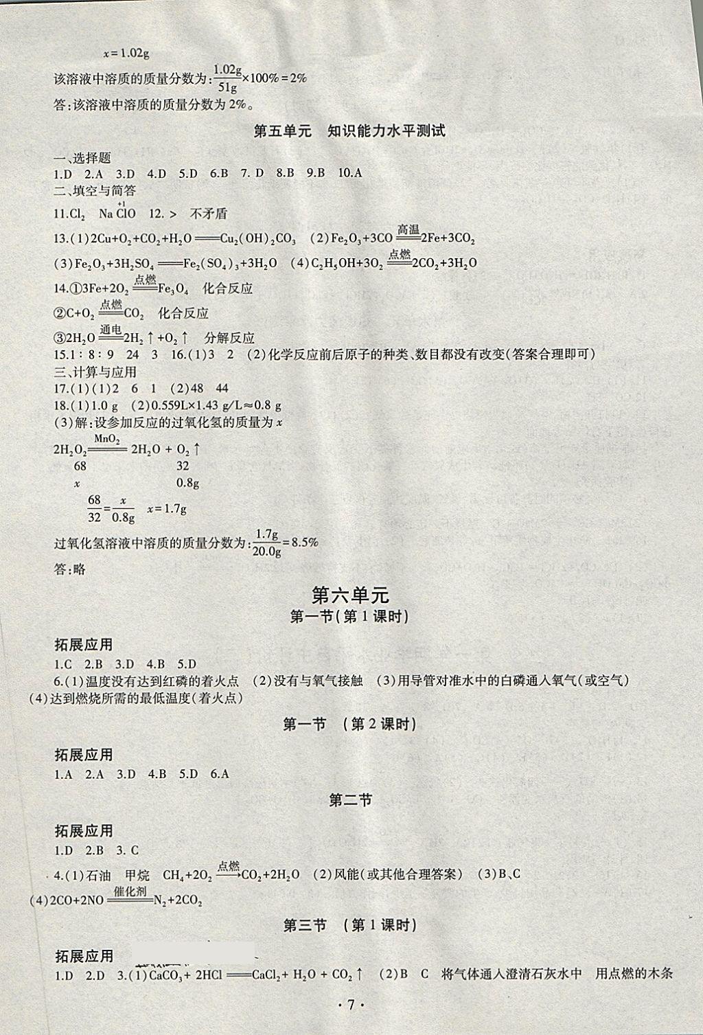 2017年同步學(xué)習(xí)九年級化學(xué)全一冊 第7頁