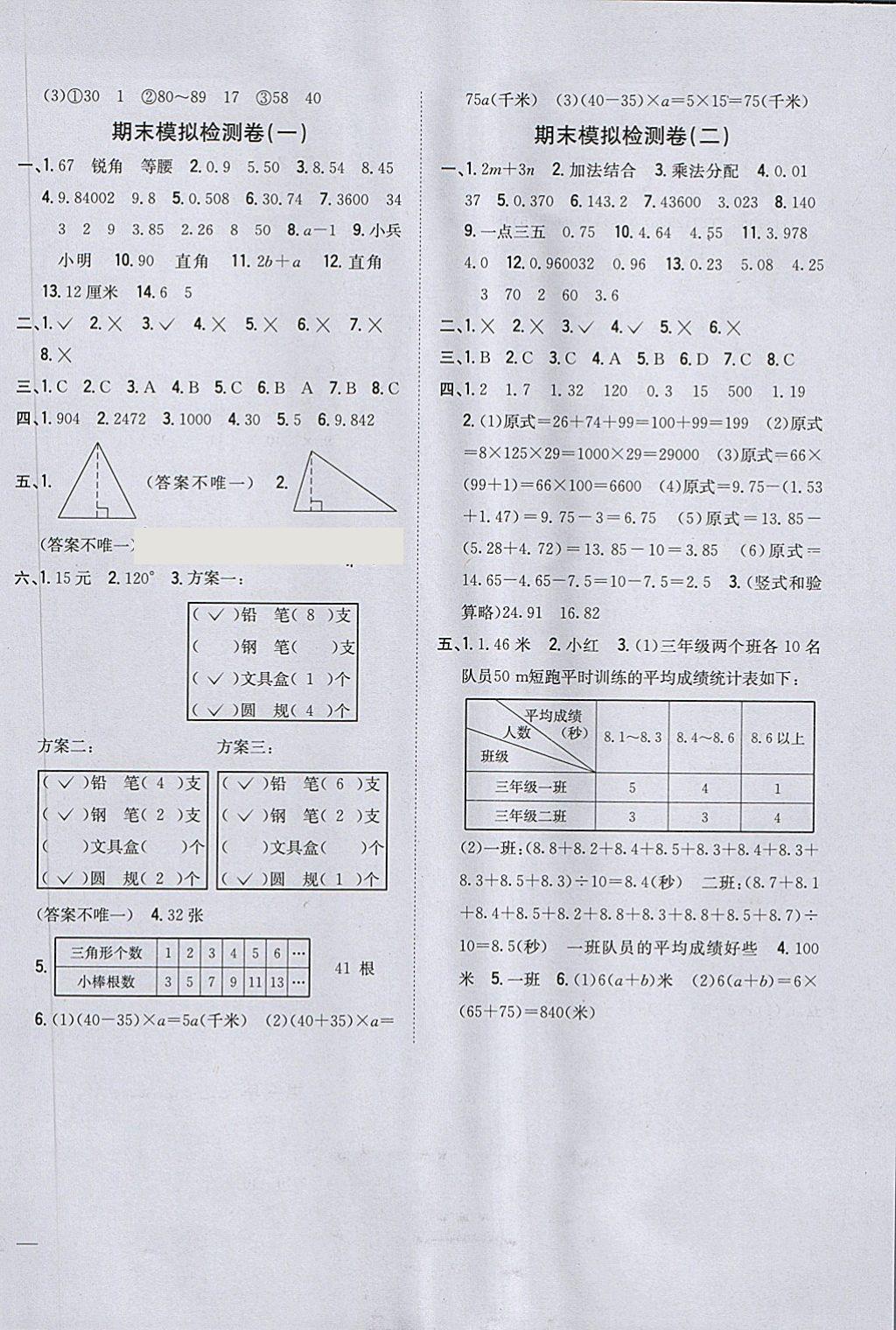 2018年全科王同步课时练习四年级数学下册青岛版 第10页