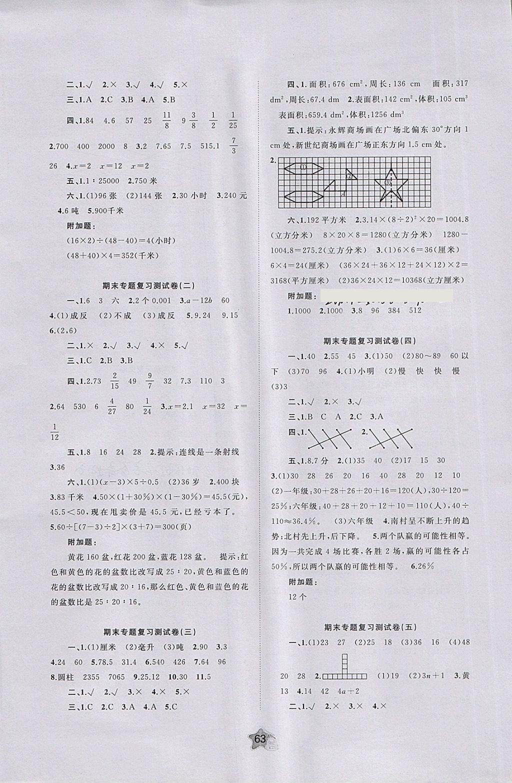 2018年新課程學(xué)習(xí)與測評單元雙測六年級數(shù)學(xué)下冊A版 第3頁