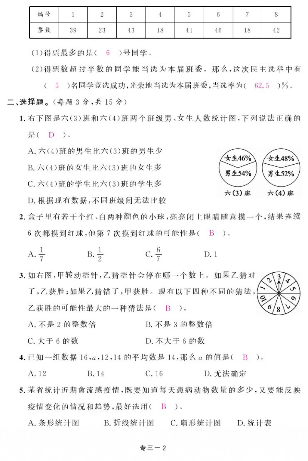 2018年領(lǐng)航新課標(biāo)練習(xí)冊(cè)六年級(jí)數(shù)學(xué)下冊(cè)人教版 第99頁(yè)