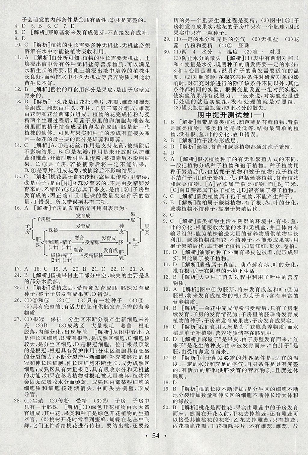 2018年期末考向標(biāo)海淀新編跟蹤突破測(cè)試卷六年級(jí)生物下冊(cè)魯科版 第2頁(yè)