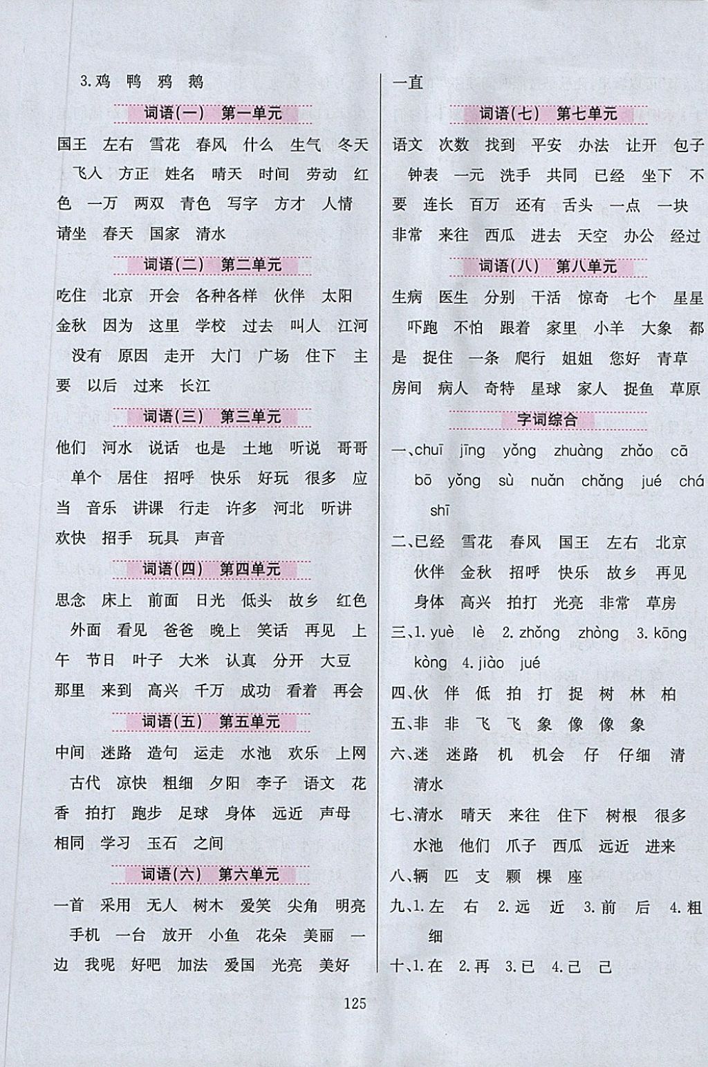 2018年小學(xué)教材全練一年級(jí)語(yǔ)文下冊(cè)人教版 第9頁(yè)