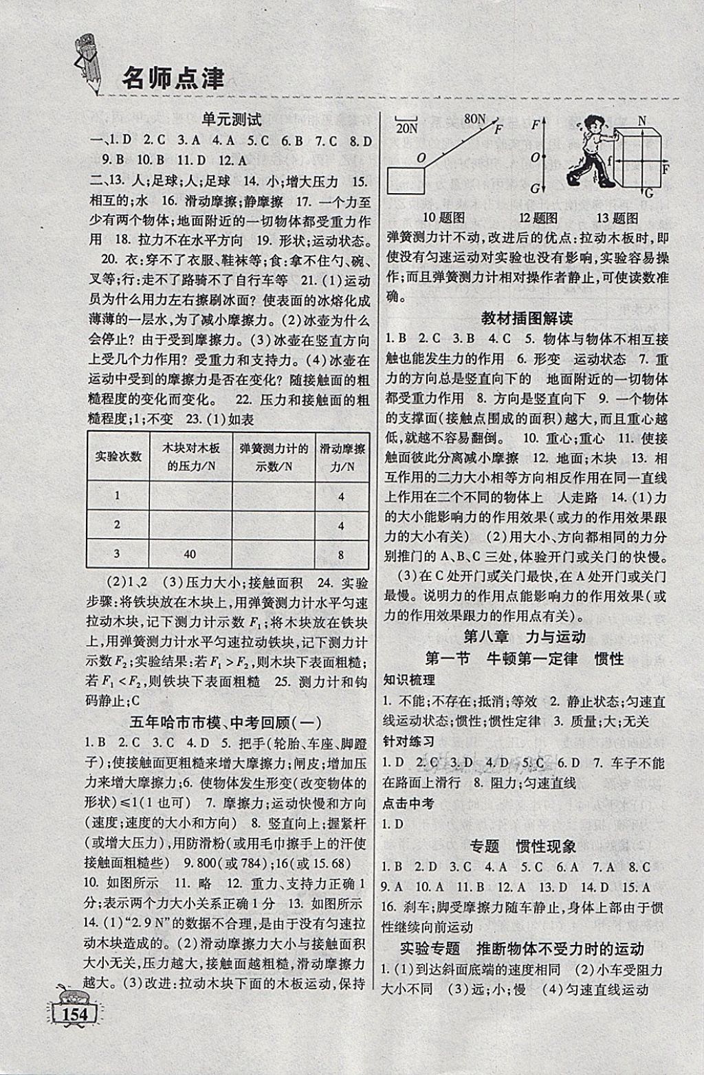 2018年名师点津课课练单元测八年级物理下册 第3页