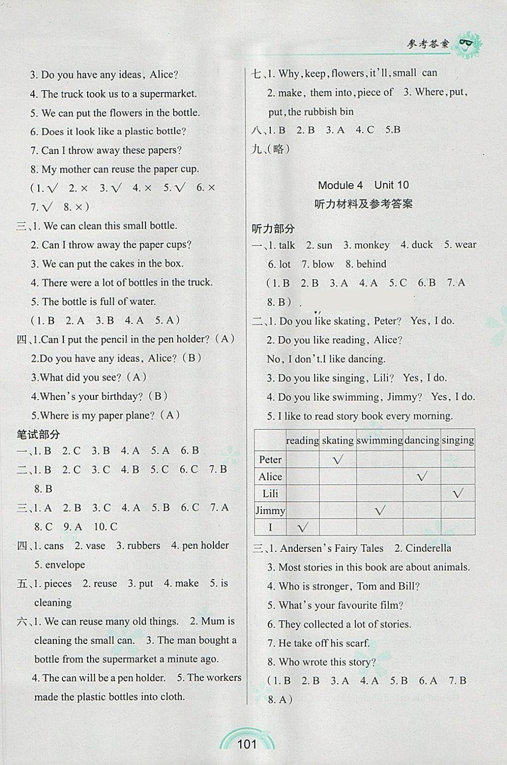 2018年英語練習(xí)冊六年級下冊上教版長春出版社 第7頁