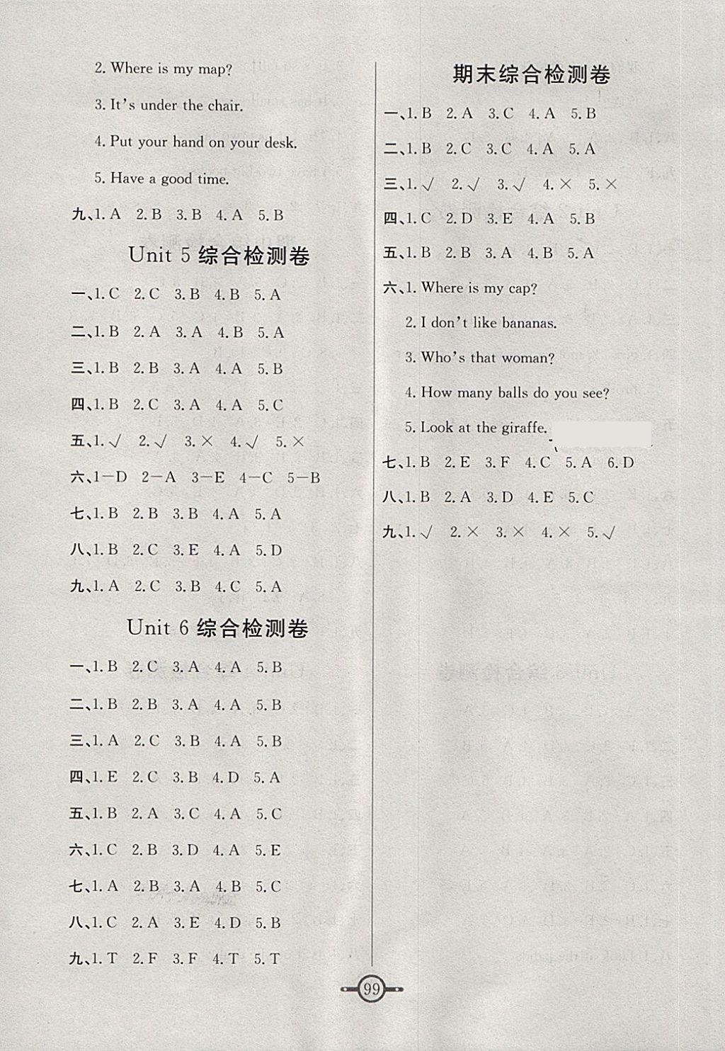 2018年名師金手指領(lǐng)銜課時(shí)三年級(jí)英語(yǔ)下冊(cè)人教版 第7頁(yè)