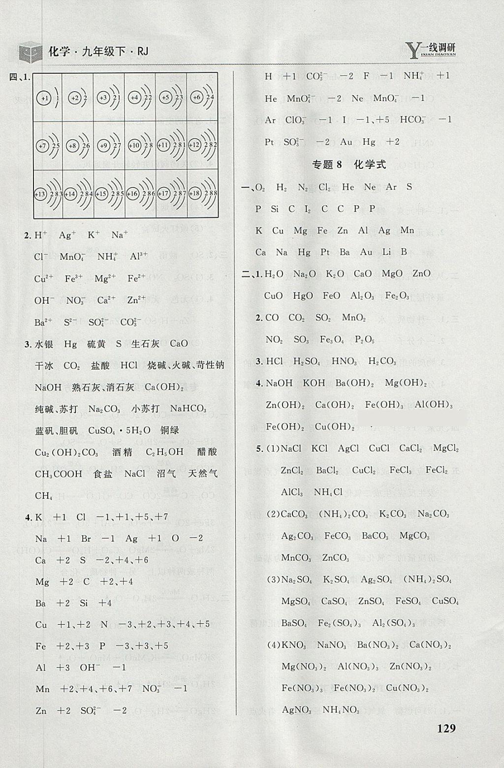 2018年一線調(diào)研學(xué)業(yè)測評九年級化學(xué)下冊人教版 第19頁