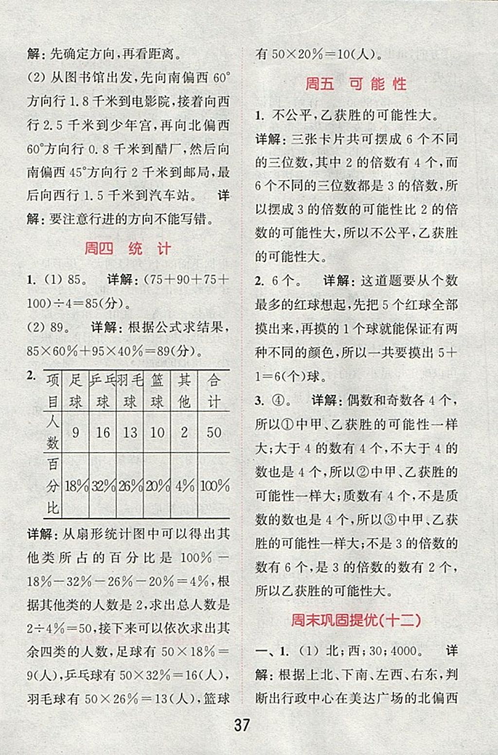 2018年通城學(xué)典小學(xué)數(shù)學(xué)提優(yōu)能手六年級下冊蘇教版 第37頁