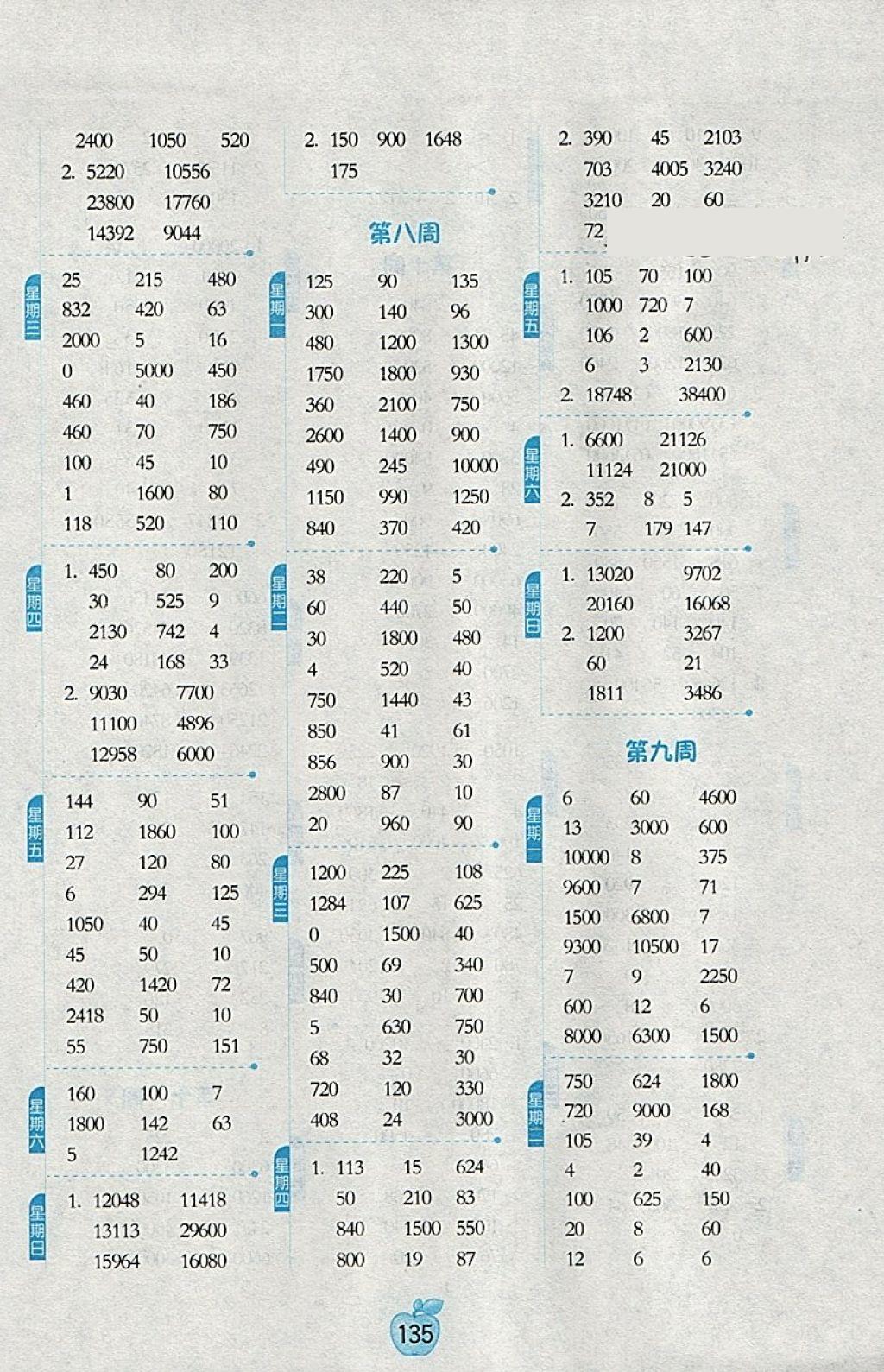 2018年小學(xué)數(shù)學(xué)計(jì)算高手四年級(jí)下冊(cè)江蘇版 第5頁(yè)