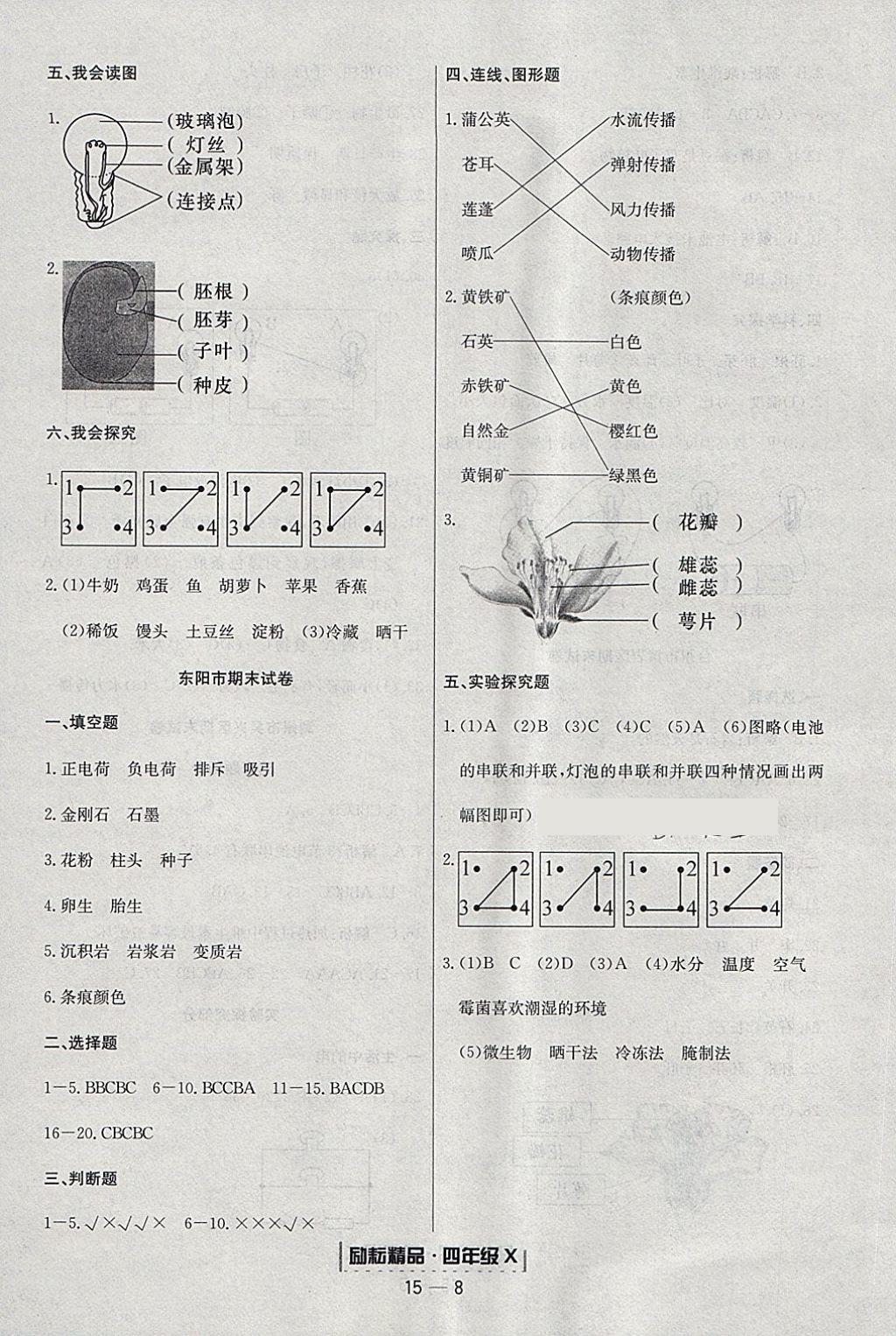 2018年励耘书业浙江期末四年级科学下册教科版 第8页