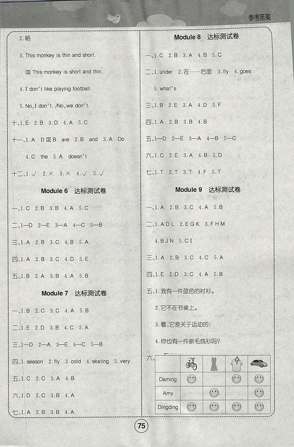 2018年培优课堂随堂练习册三年级英语下册外研版 第7页