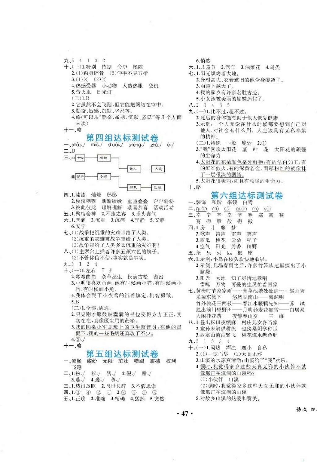 2018年勝券在握同步練習(xí)冊(cè)同步解析與測(cè)評(píng)四年級(jí)語(yǔ)文下冊(cè)人教版重慶專版 第11頁(yè)