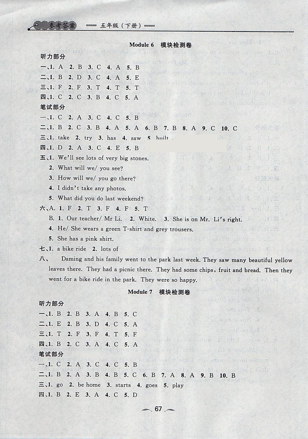 2018年點石成金金牌每課通五年級英語下冊外研版 第15頁