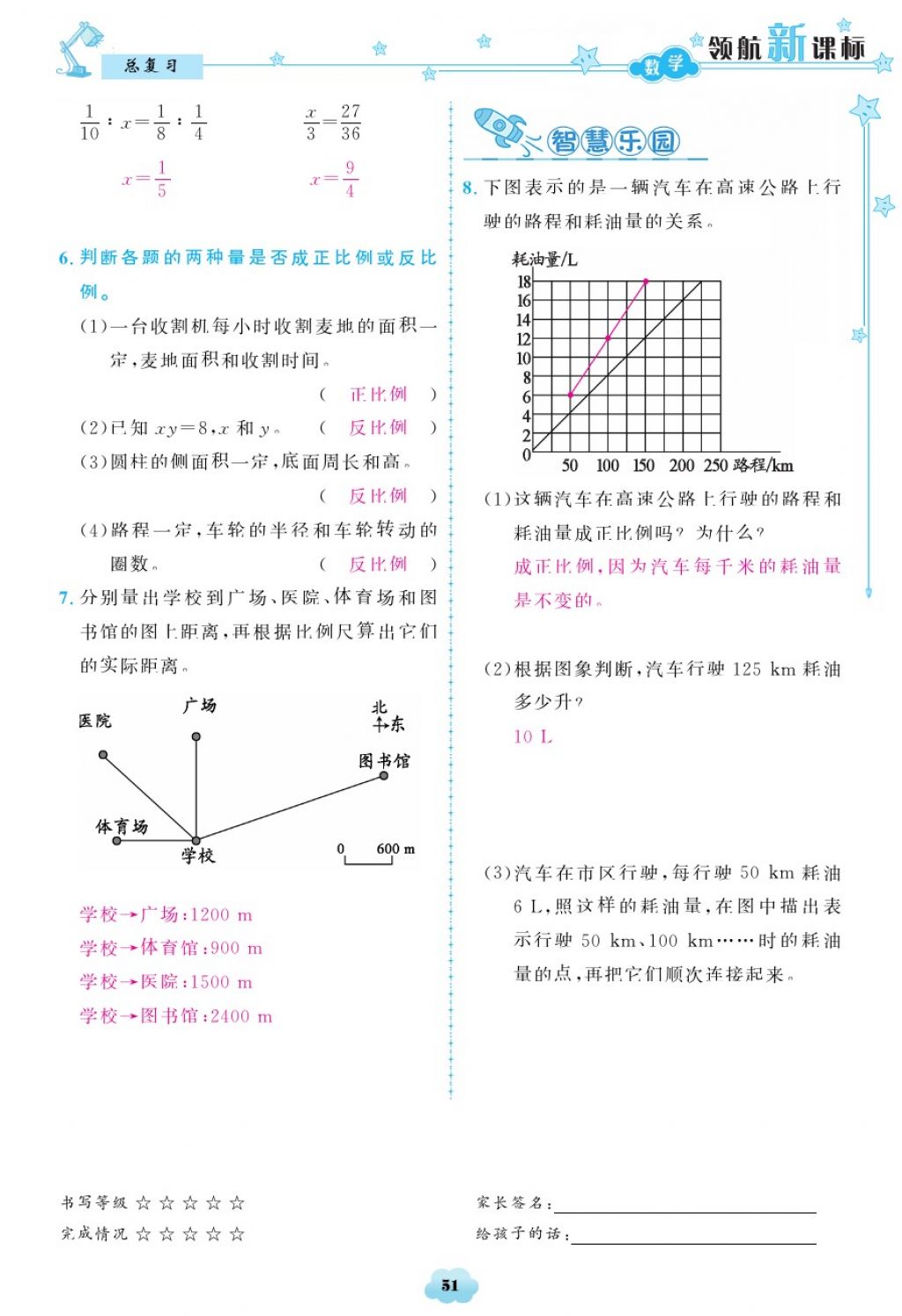 2018年領(lǐng)航新課標(biāo)練習(xí)冊(cè)六年級(jí)數(shù)學(xué)下冊(cè)北師大版 第51頁(yè)