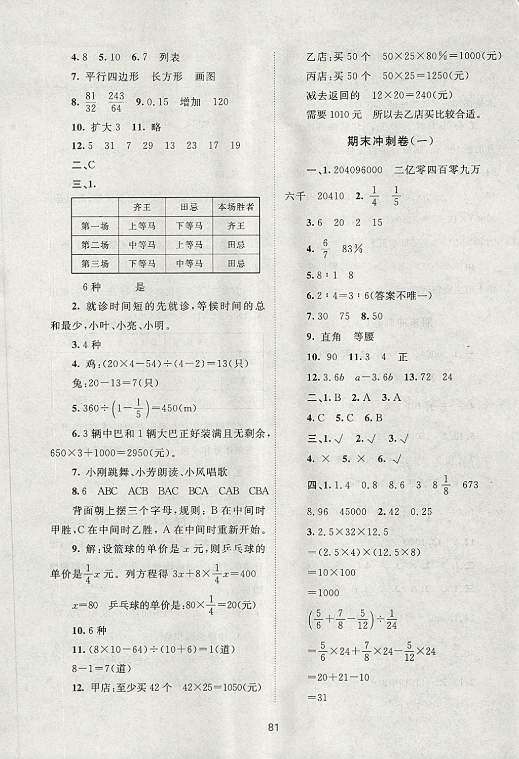 2018年新課標(biāo)單元測試卷六年級數(shù)學(xué)下冊北師大版 第9頁