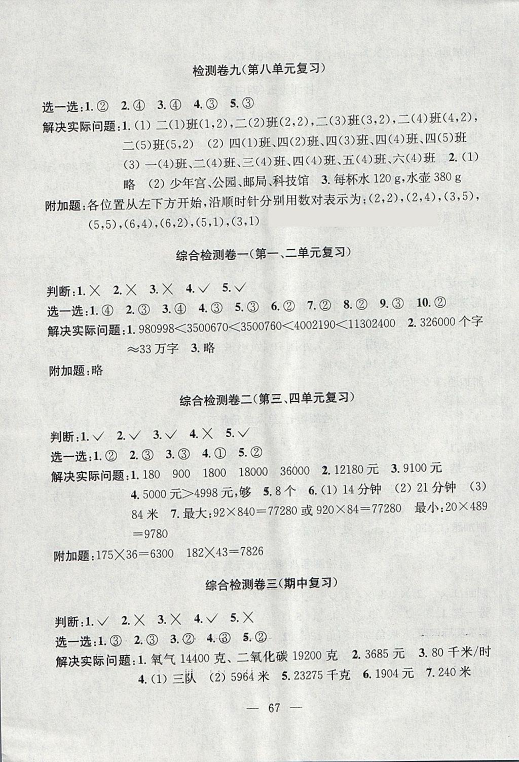 2018年學(xué)業(yè)提優(yōu)檢測(cè)小學(xué)語(yǔ)文數(shù)學(xué)英語(yǔ)四年級(jí)下冊(cè)蘇教版 第3頁(yè)