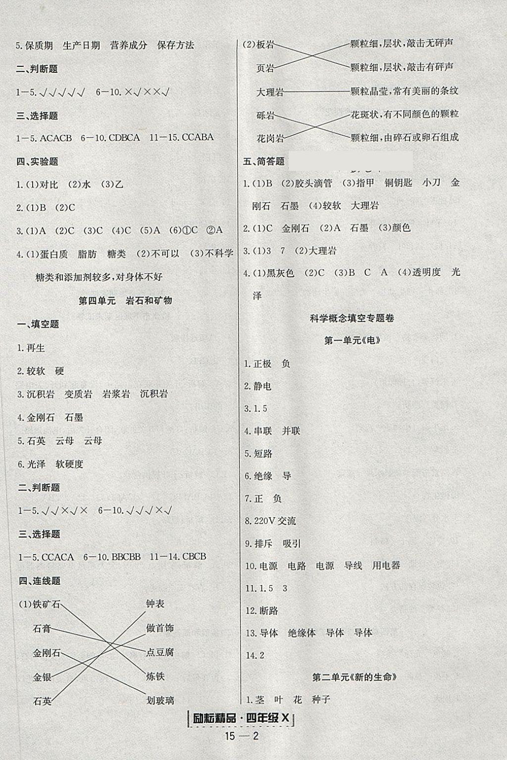 2018年励耘书业浙江期末四年级科学下册教科版 第2页