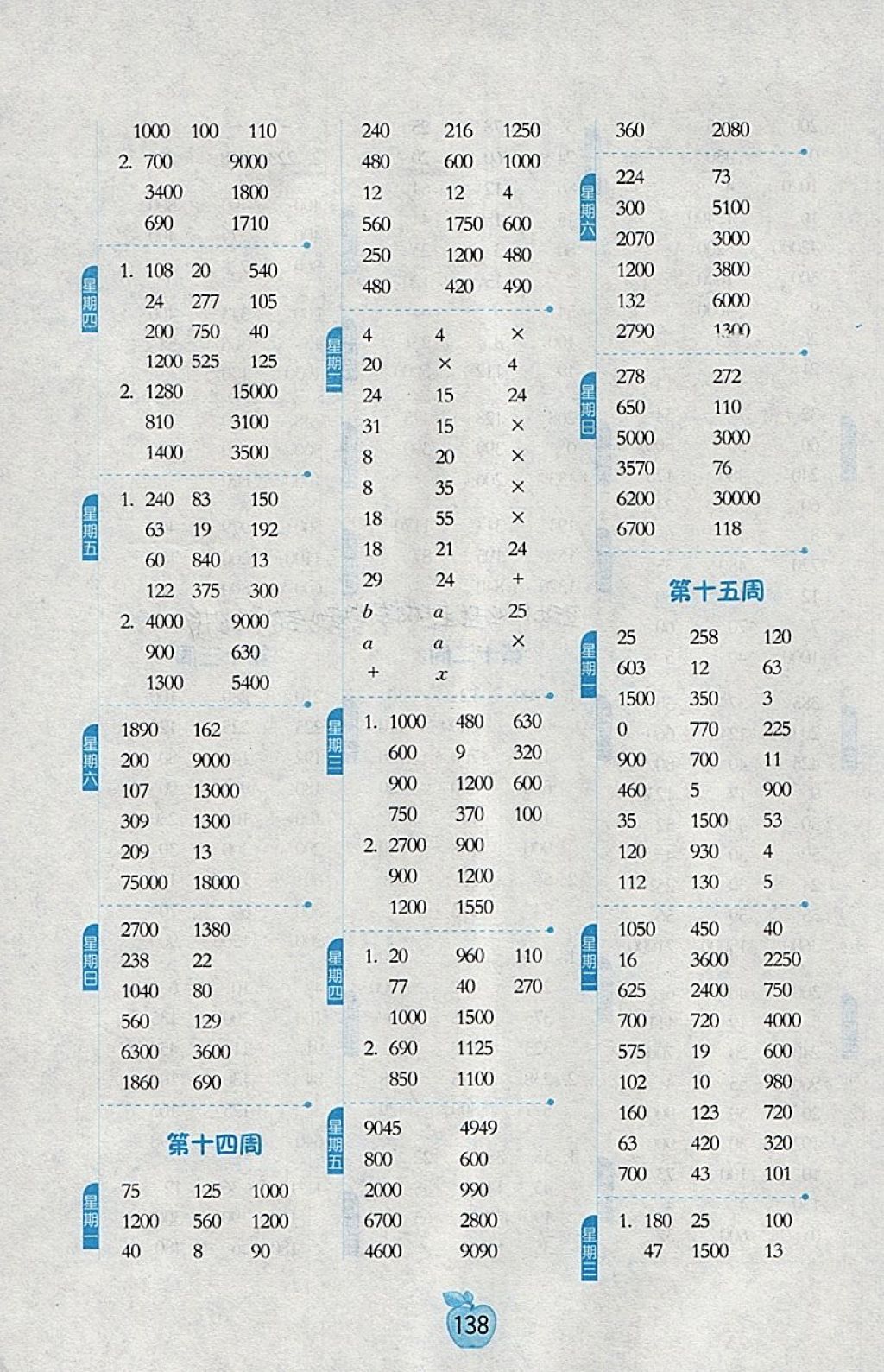 2018年小學(xué)數(shù)學(xué)計(jì)算高手四年級(jí)下冊(cè)江蘇版 第8頁(yè)