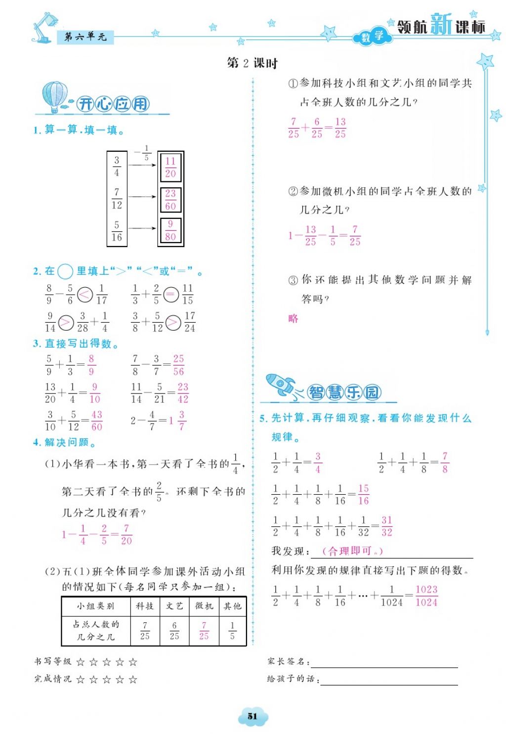 2018年領(lǐng)航新課標(biāo)練習(xí)冊五年級數(shù)學(xué)下冊人教版 第51頁