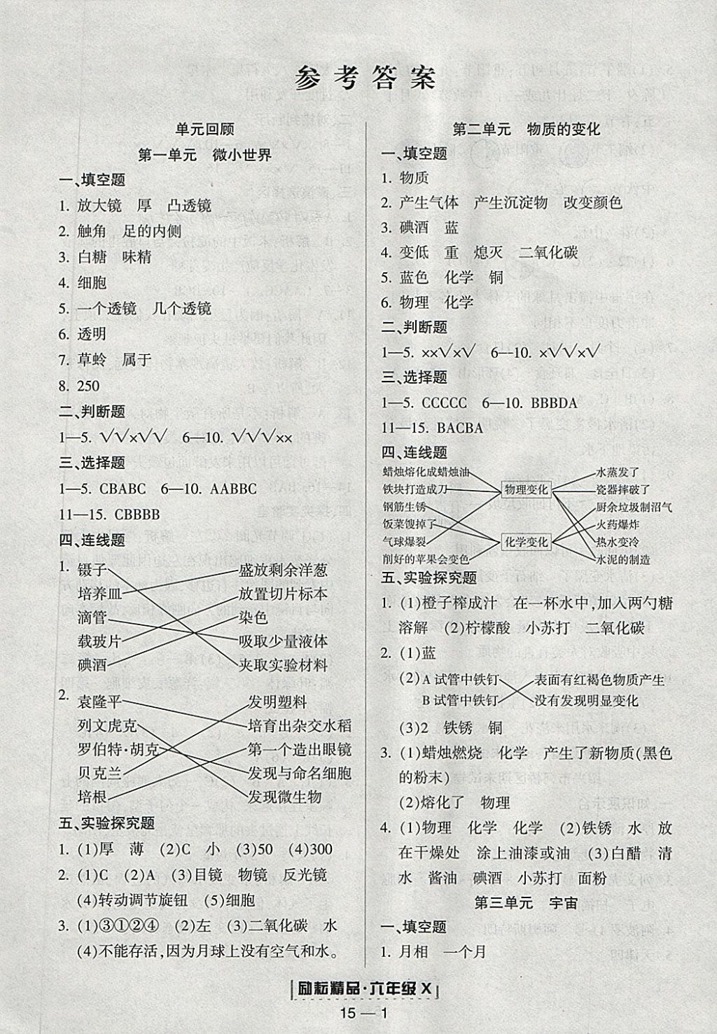 2018年勵耘書業(yè)浙江期末六年級科學(xué)下冊教科版 第1頁