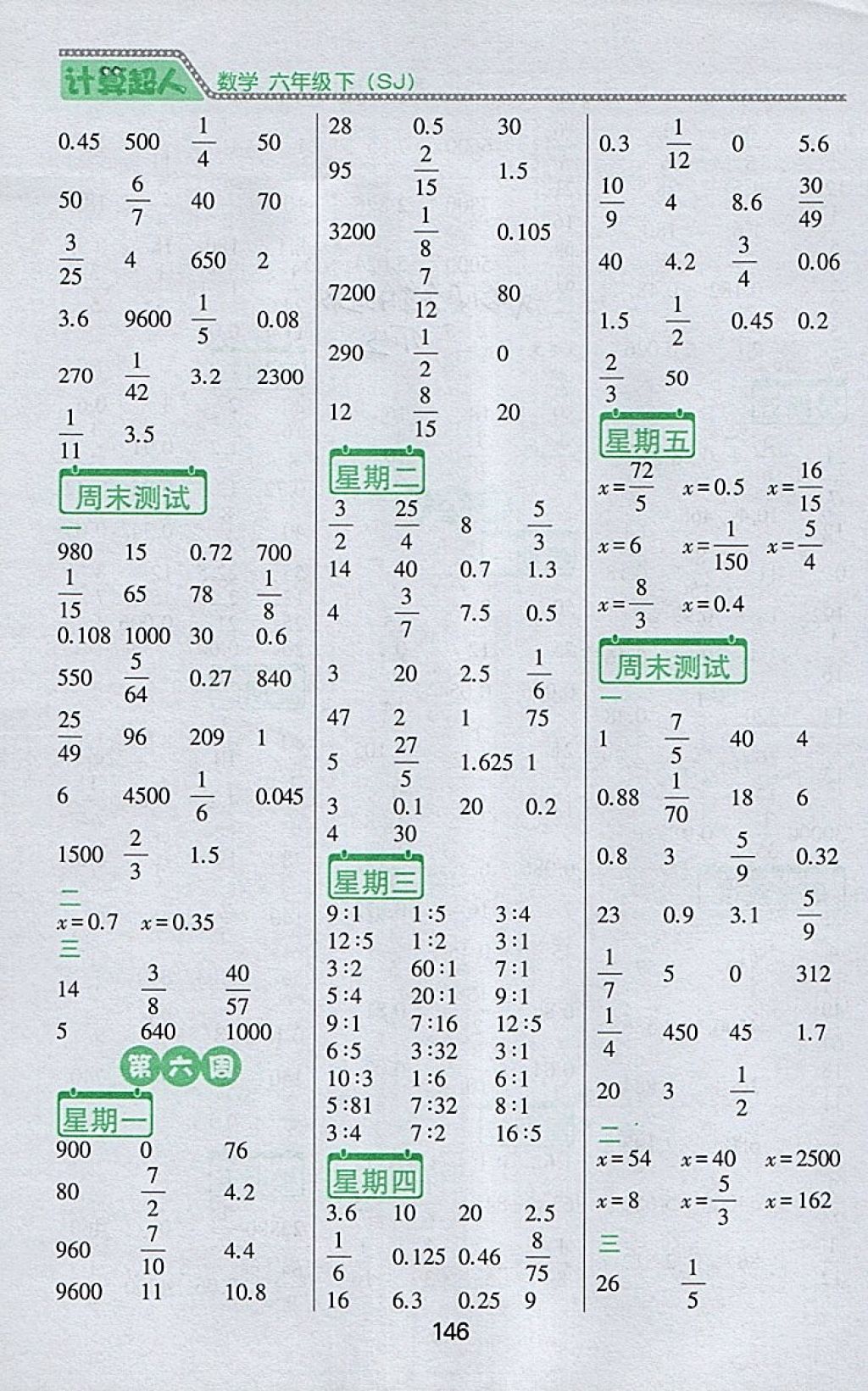 2018年小學(xué)數(shù)學(xué)計(jì)算超人六年級(jí)下冊(cè)蘇教版 第5頁(yè)