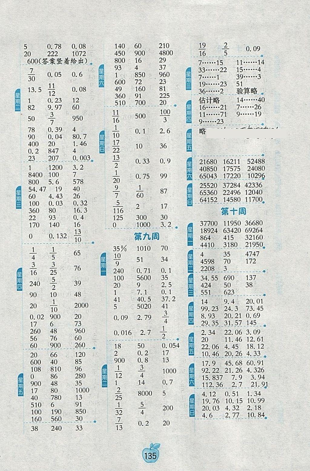 2018年小學(xué)數(shù)學(xué)計算高手六年級下冊江蘇版 第5頁