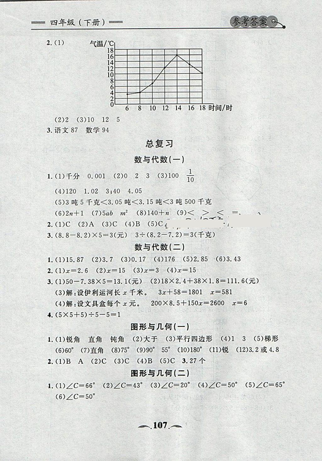 2018年點石成金金牌每課通四年級數(shù)學下冊北師大版 第29頁