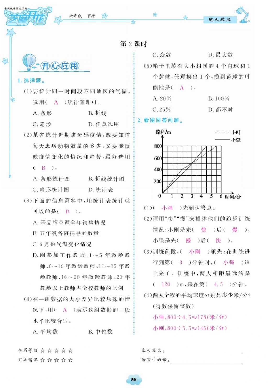 2018年領(lǐng)航新課標(biāo)練習(xí)冊(cè)六年級(jí)數(shù)學(xué)下冊(cè)人教版 第58頁(yè)