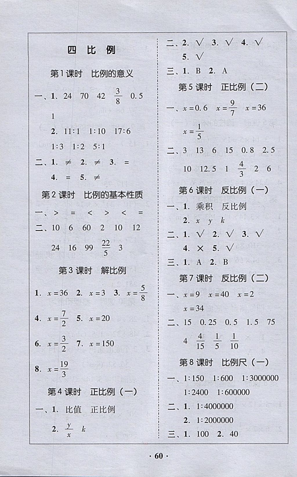 2018年家校導(dǎo)學(xué)六年級(jí)數(shù)學(xué)下冊(cè) 第4頁