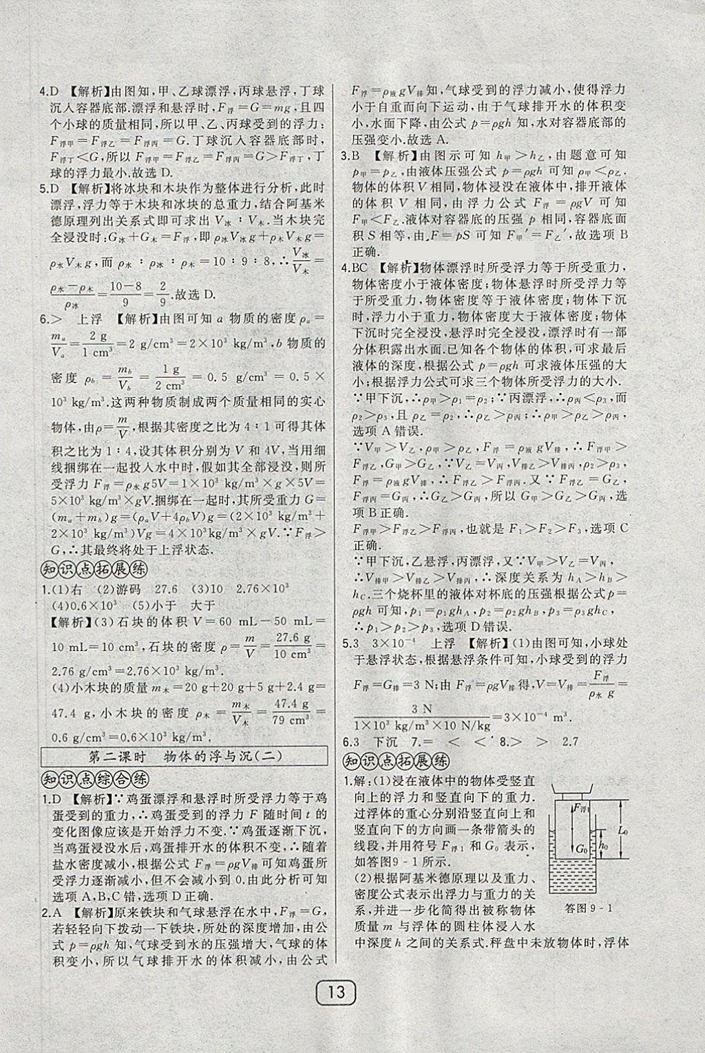 2018年北大綠卡八年級(jí)物理下冊(cè)滬科版 第20頁