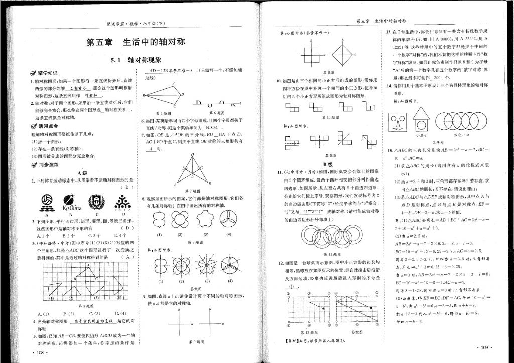 2018年蓉城學(xué)霸七年級(jí)數(shù)學(xué)下冊北師大版 第55頁