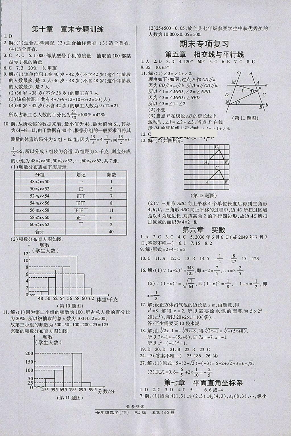 2018年高效课时通10分钟掌控课堂七年级数学下册人教版 第18页