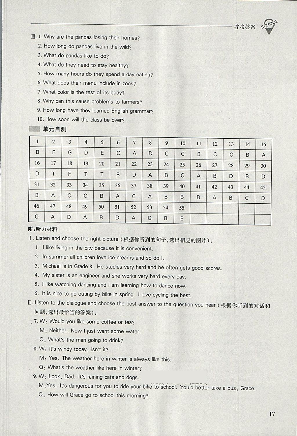 2018年新課程問題解決導(dǎo)學(xué)方案八年級(jí)英語(yǔ)下冊(cè)上教版 第17頁(yè)