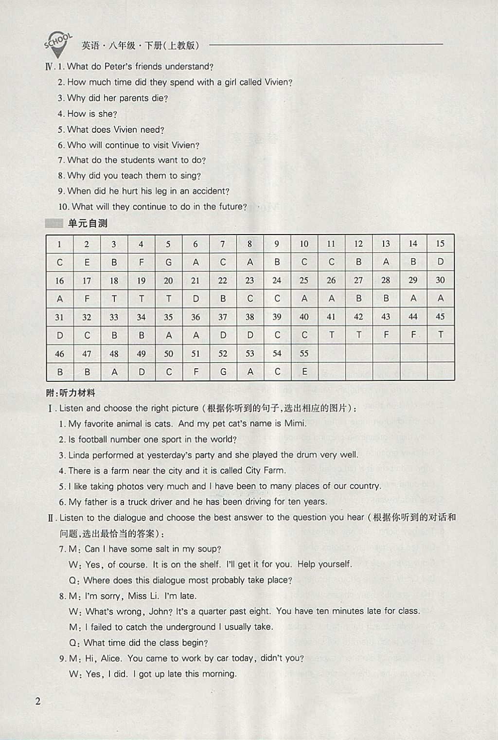 2018年新課程問題解決導(dǎo)學(xué)方案八年級(jí)英語(yǔ)下冊(cè)上教版 第2頁(yè)