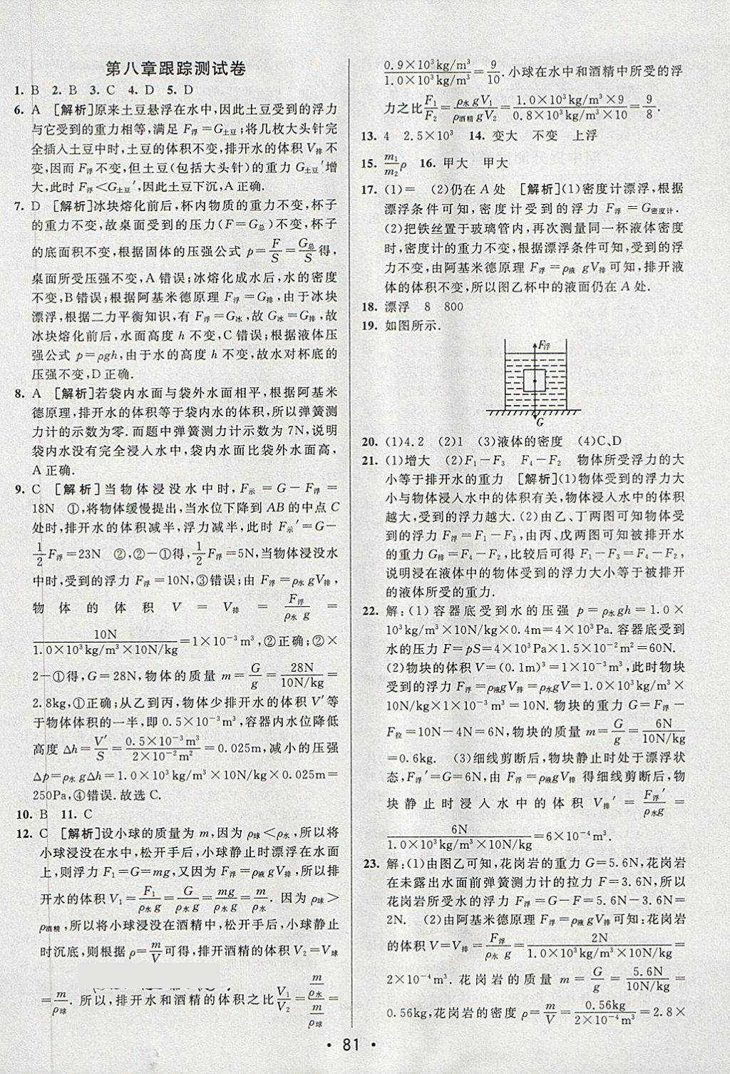 2018年期末考向標(biāo)海淀新編跟蹤突破測試卷八年級(jí)物理下冊魯科版 第5頁