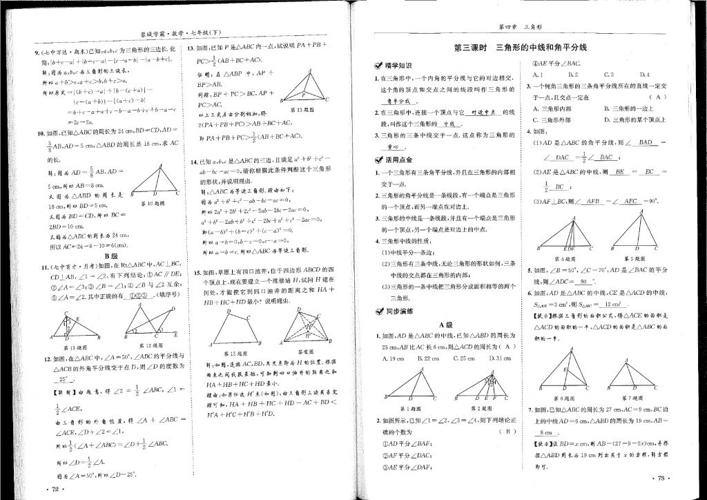 2018年蓉城學(xué)霸七年級數(shù)學(xué)下冊北師大版 第37頁