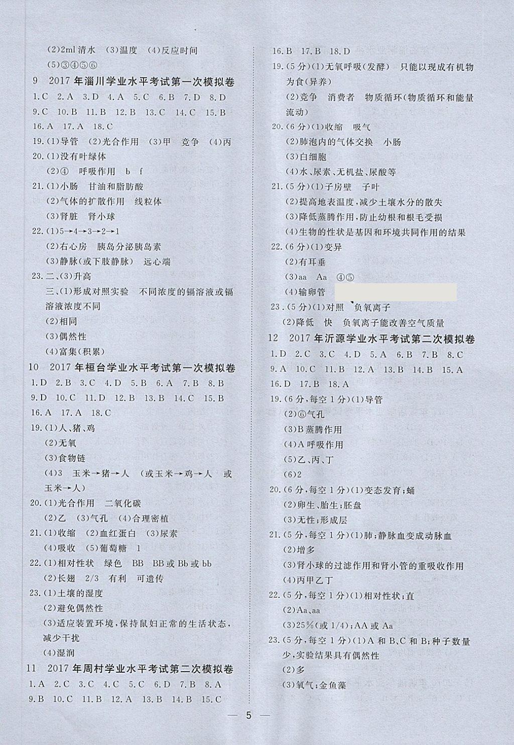 2018年中考321生物 第5頁