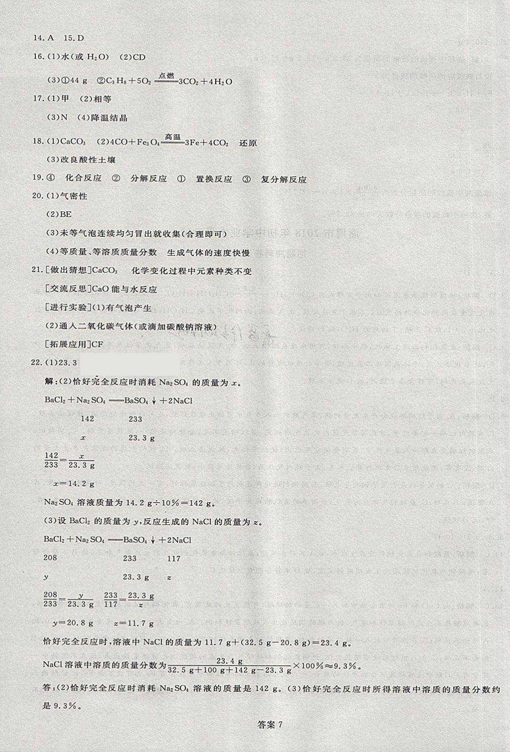 2018年优加学案赢在中考化学淄博专版 第7页