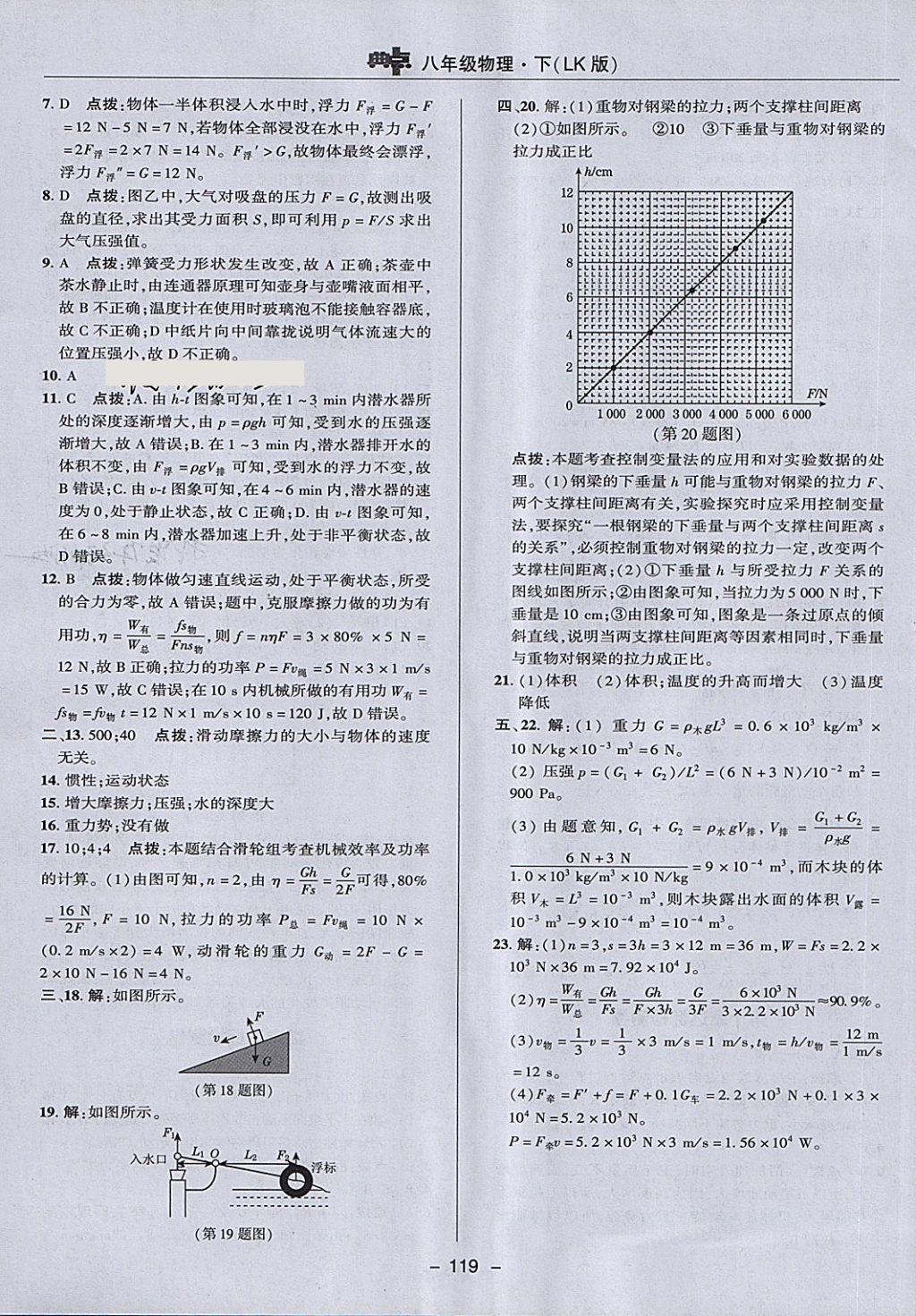 2018年綜合應(yīng)用創(chuàng)新題典中點(diǎn)八年級(jí)物理下冊(cè)魯科版五四制 第7頁(yè)