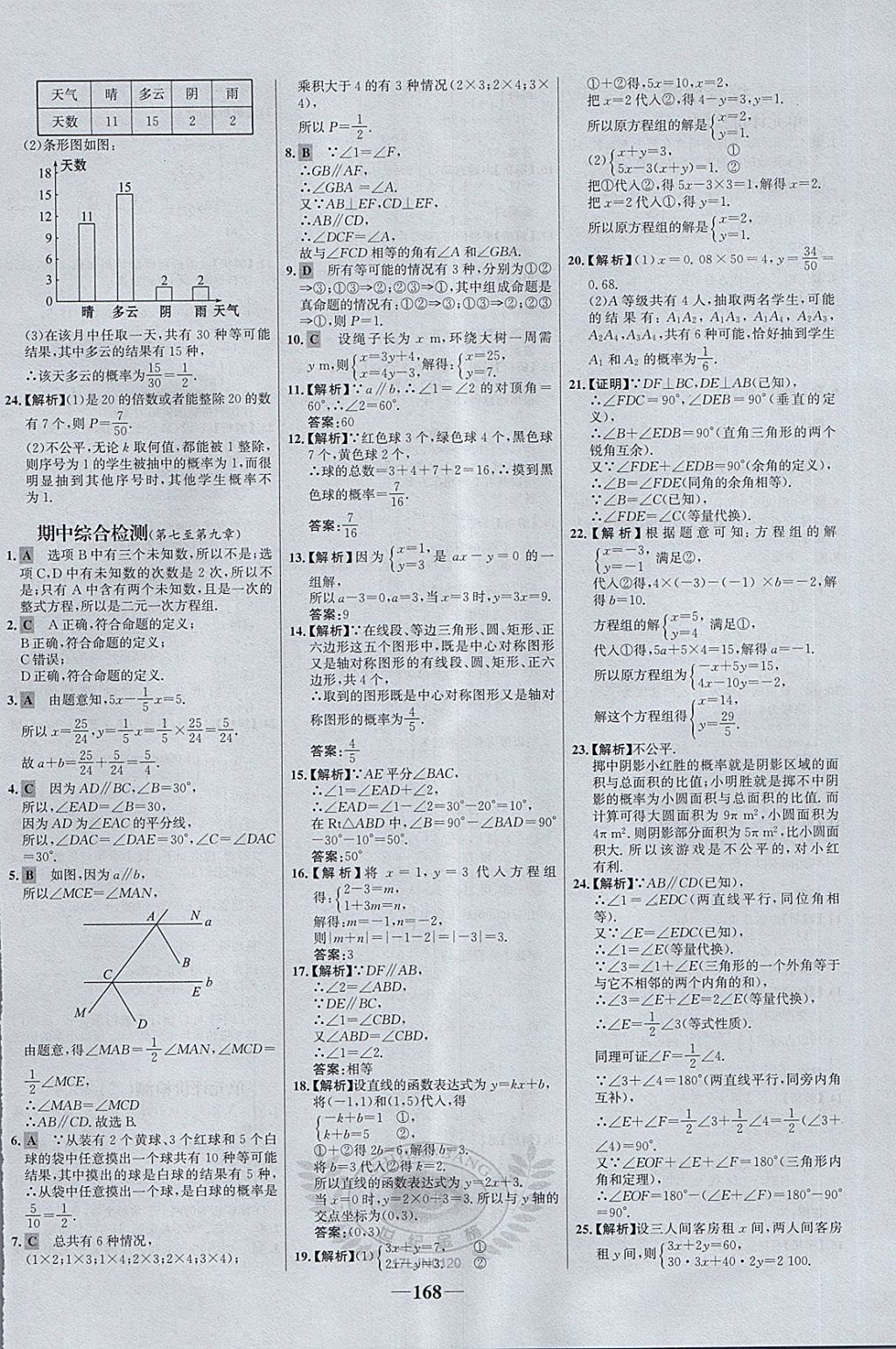 2018年世紀(jì)金榜百練百勝七年級數(shù)學(xué)下冊魯教版五四制 第32頁