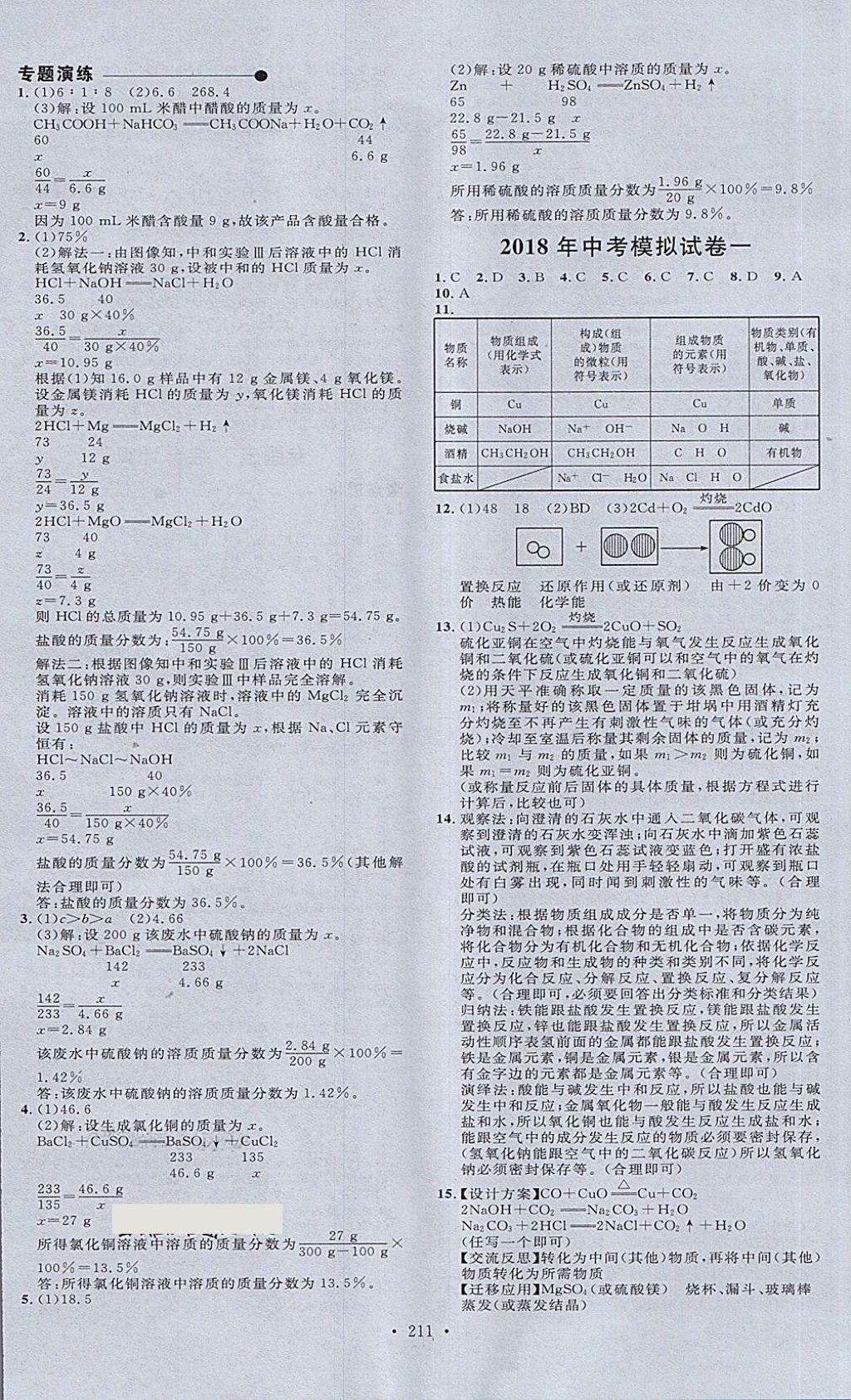 2018年天梯中考全程總復(fù)習(xí)化學(xué)五四專版 第19頁