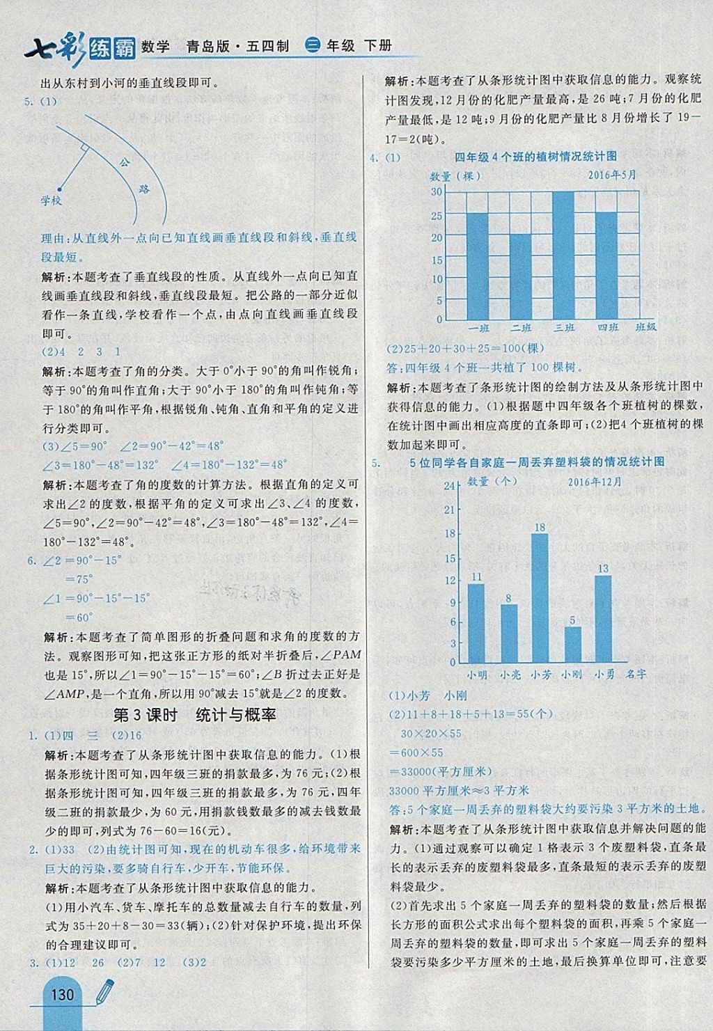 2018年七彩練霸三年級數(shù)學(xué)下冊青島版五四制 第46頁