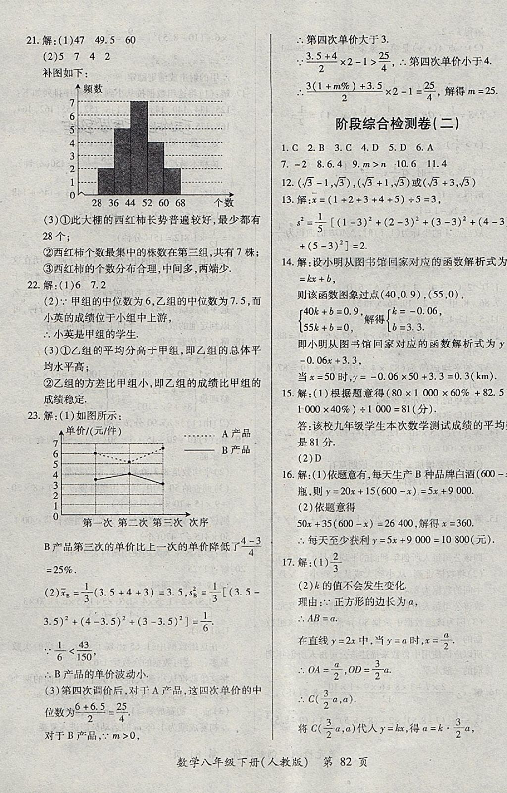 2018年新评价单元检测创新评价八年级数学下册人教版 第10页