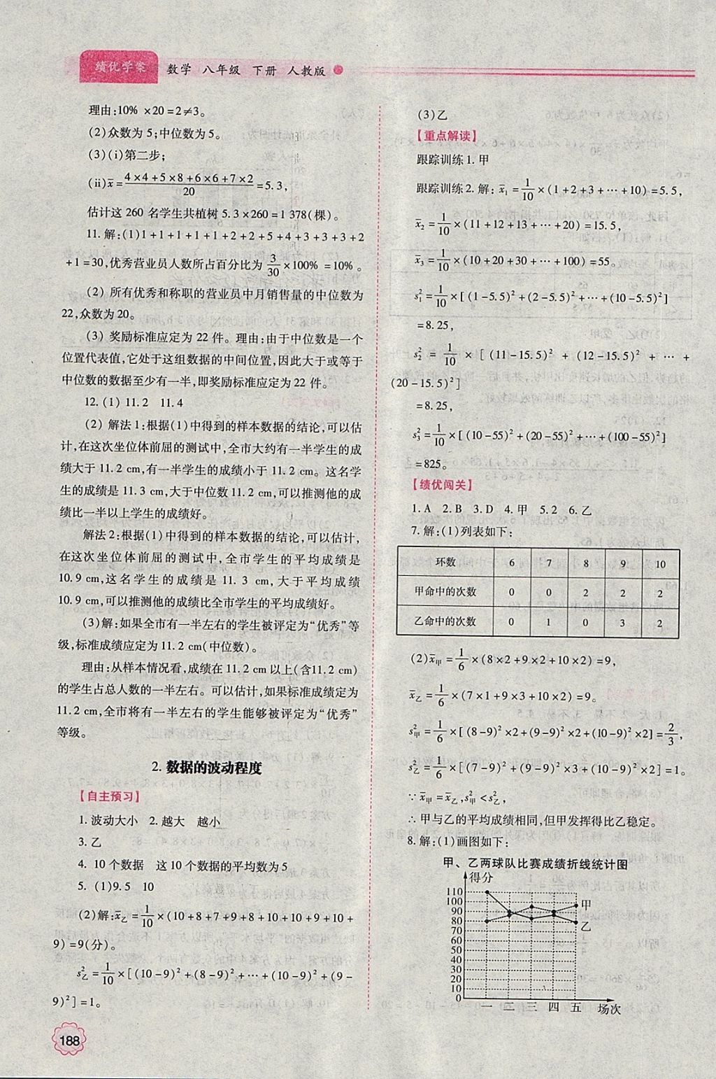 2018年績優(yōu)學案八年級數(shù)學下冊人教版 第40頁