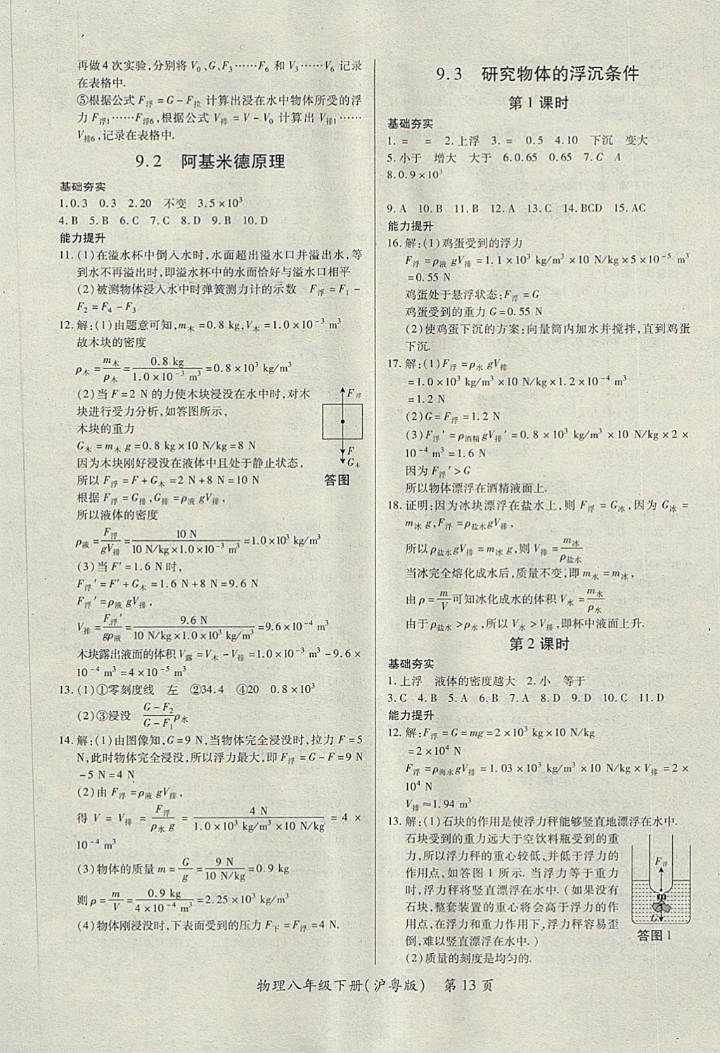 2018年一課一案創(chuàng)新導(dǎo)學(xué)八年級物理下冊滬粵版 第13頁