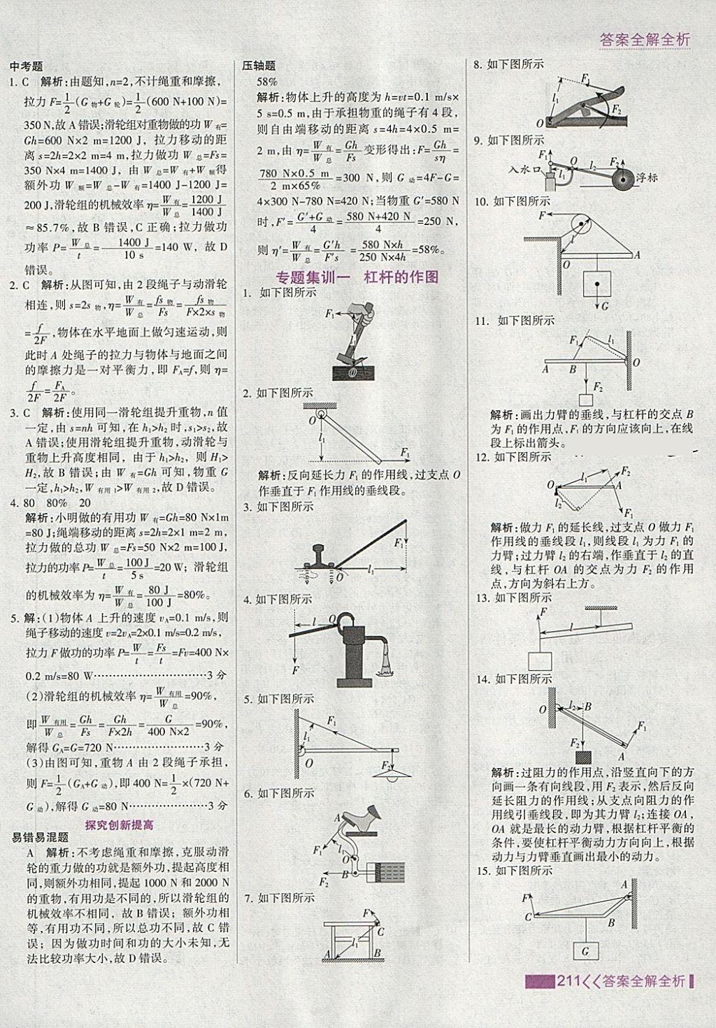 2018年考点集训与满分备考八年级物理下册 第35页