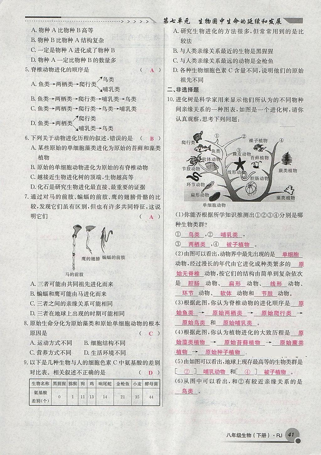 2018年導(dǎo)學(xué)與演練八年級生物下冊人教版貴陽專版 第65頁