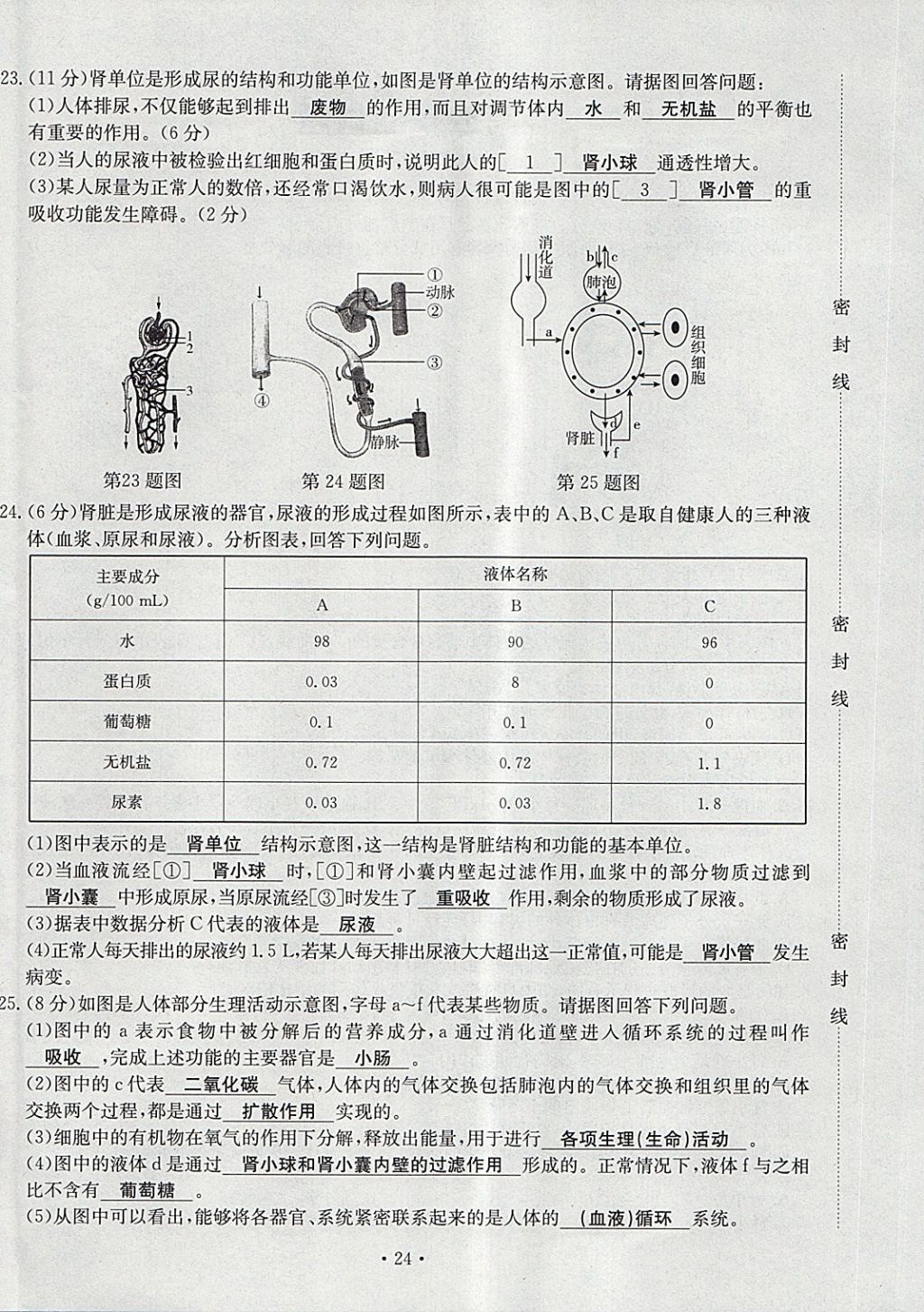 2018年導(dǎo)學(xué)與演練七年級生物下冊人教版貴陽專版 第24頁