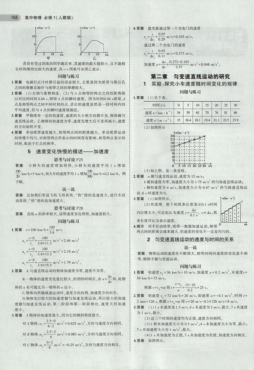 2018年课本人教版高中物理必修1 第2页