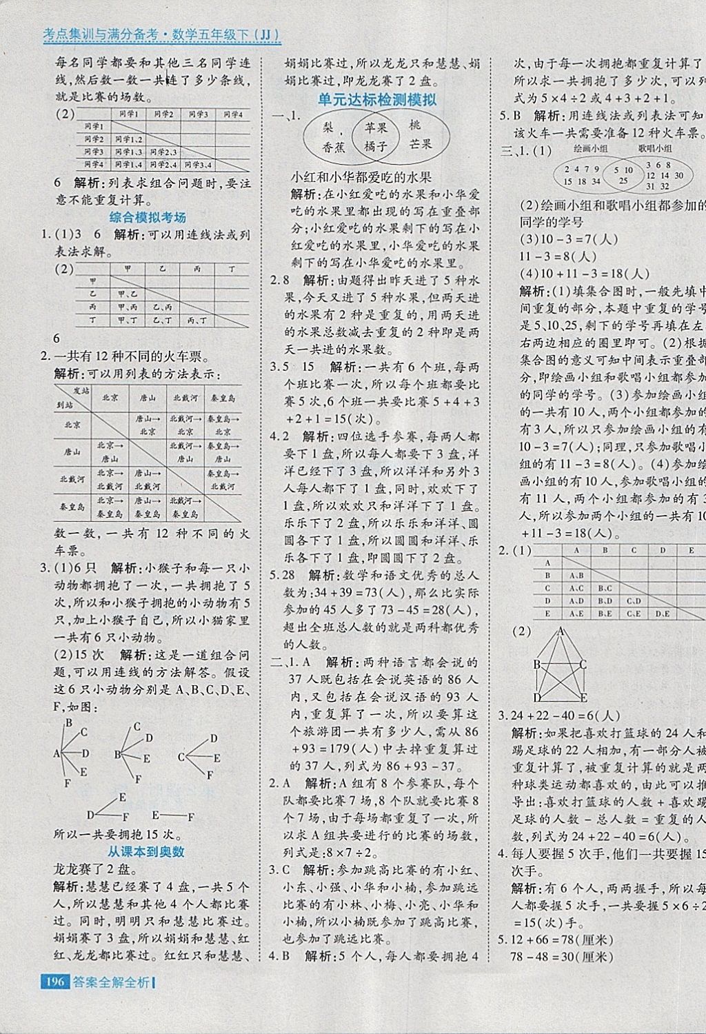 2018年考點集訓(xùn)與滿分備考五年級數(shù)學(xué)下冊冀教版 第44頁